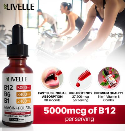 Vitamin B12 Raspberry Liquid Supplement