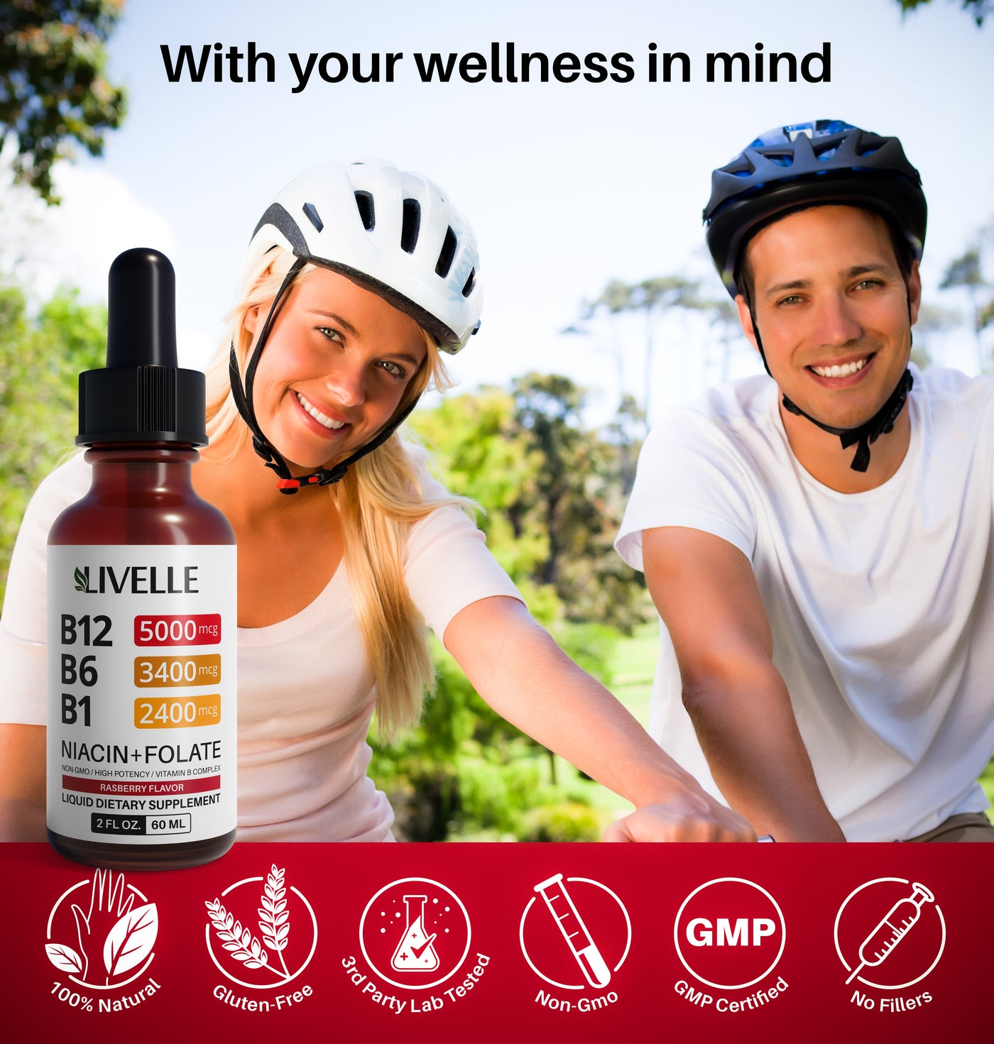 Vitamin B12 Raspberry Liquid Supplement